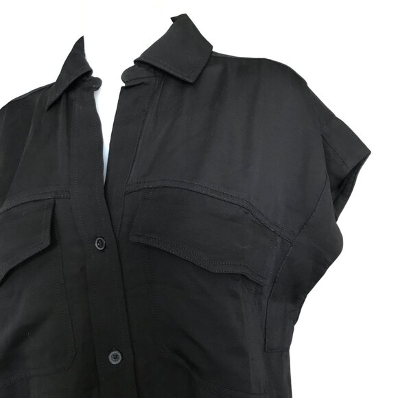 Madewell Sammy Utility Button-Front Mini Dress XS - Picture 4 of 16